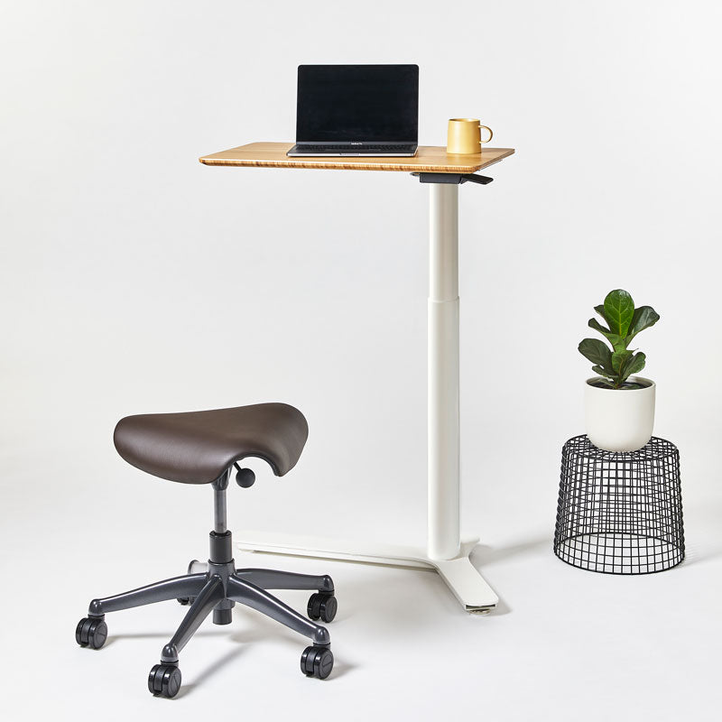 Float mini, Bamboo Top with White Base - Humanscale